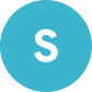 Blue circular logo with letter S